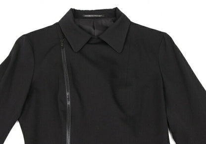 Y's 97AW Wool Gabardine Flare Sleeve Zip Jacket Black Size M