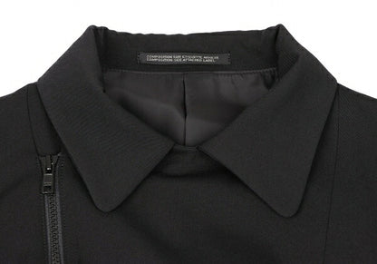 Y's 97AW Wool Gabardine Flare Sleeve Zip Jacket Black Size M