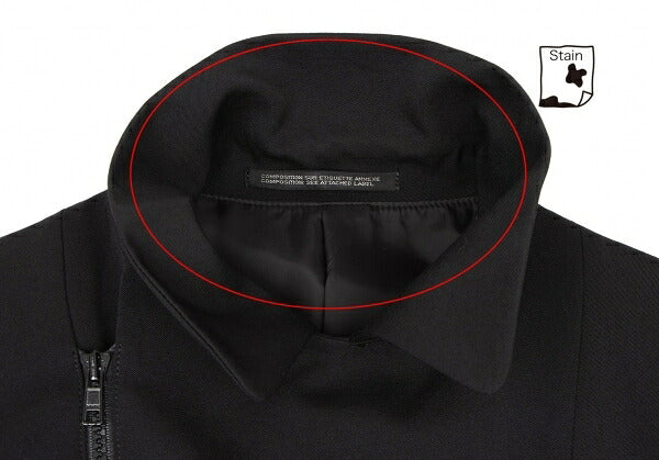 Y's 97AW Wool Gabardine Flare Sleeve Zip Jacket Black Size M