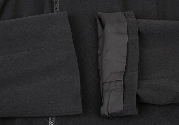 Y's 97AW Wool Gabardine Flare Sleeve Zip Jacket Black Size M