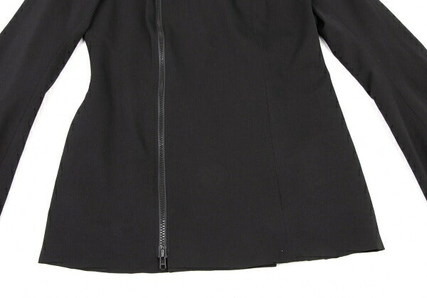 Y's 97AW Wool Gabardine Flare Sleeve Zip Jacket Black Size M