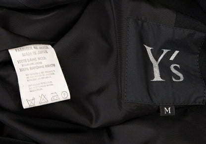 Y's 97AW Wool Gabardine Flare Sleeve Zip Jacket Black Size M