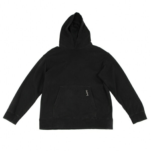 Yohji Yamamoto POUR HOMME Signature Logo Hoodie Black Size L