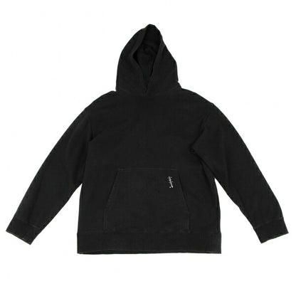 Yohji Yamamoto POUR HOMME Signature Logo Hoodie Black Size L
