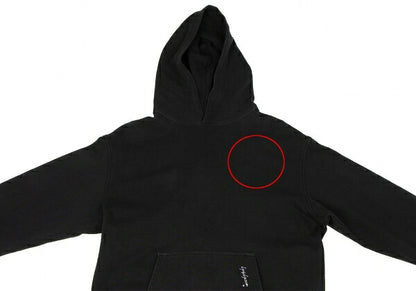 Yohji Yamamoto POUR HOMME Signature Logo Hoodie Black Size L