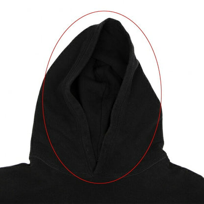 Yohji Yamamoto POUR HOMME Signature Logo Hoodie Black Size L