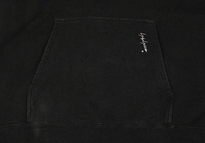 Yohji Yamamoto POUR HOMME Signature Logo Hoodie Black Size L