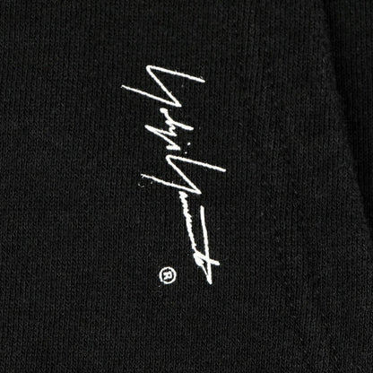 Yohji Yamamoto POUR HOMME Signature Logo Hoodie Black Size L