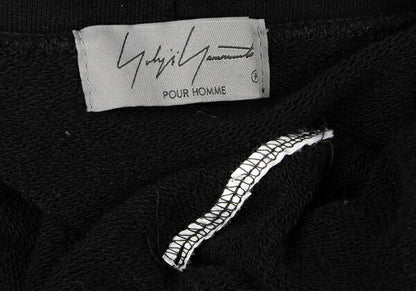 Yohji Yamamoto POUR HOMME Signature Logo Hoodie Black Size L
