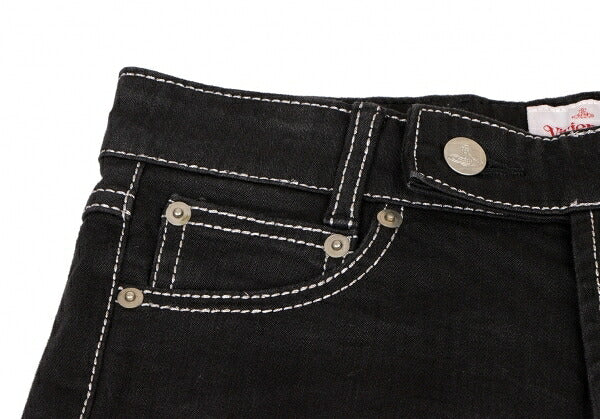 Vivienne Westwood Orb Embroidery Lame Pants Black Size 1
