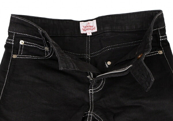 Vivienne Westwood Orb Embroidery Lame Pants Black Size 1