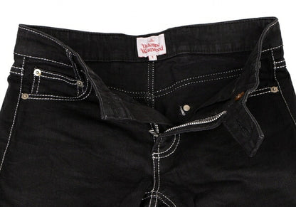 Vivienne Westwood Orb Embroidery Lame Pants Black Size 1
