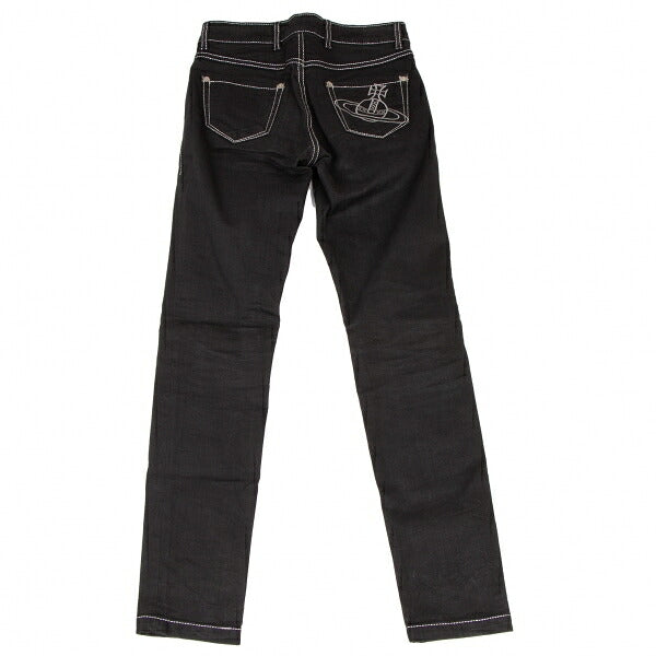 Vivienne Westwood Orb Embroidery Lame Pants Black Size 1