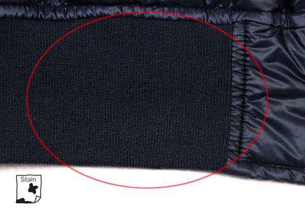 Papas Nylon Back Logo Zip Down Jacket Navy Size 46S