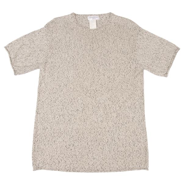 Yohji Yamamoto POUR HOMME Silk Marble SS Knit Beige Size 3