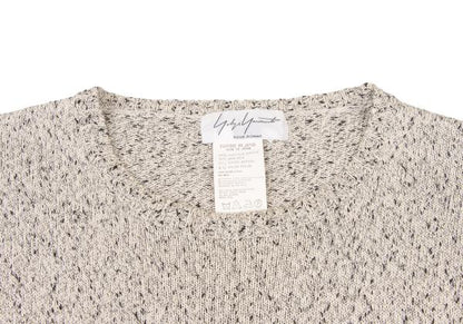 Yohji Yamamoto POUR HOMME Silk Marble SS Knit Beige Size 3