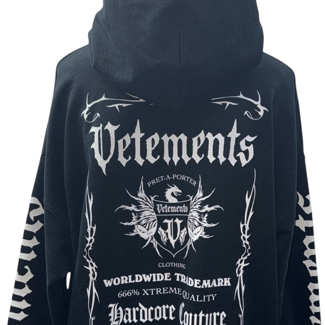 Vetements Hoodie Black Size M