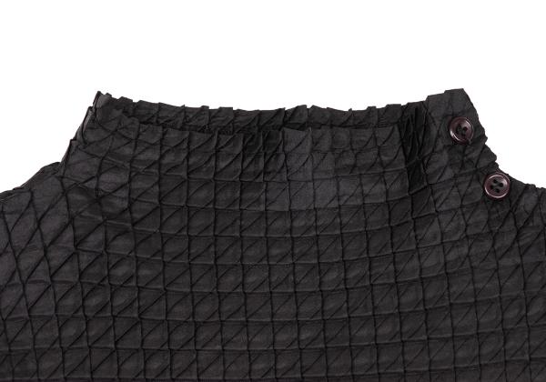 ISSEY MIYAKE Slanted Box Pleat Sleeveless Top Black Size 3