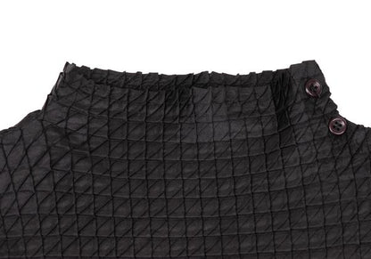 ISSEY MIYAKE Slanted Box Pleat Sleeveless Top Black Size 3