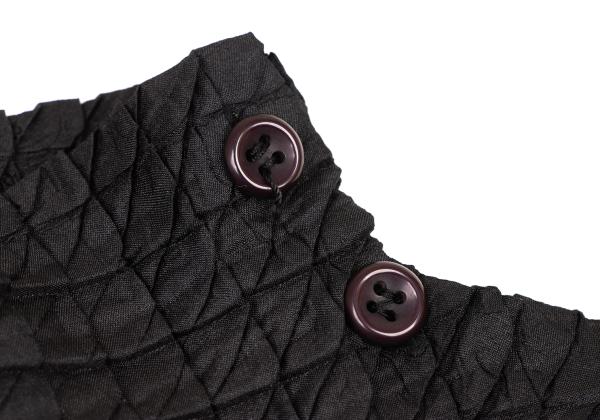 ISSEY MIYAKE Slanted Box Pleat Sleeveless Top Black Size 3