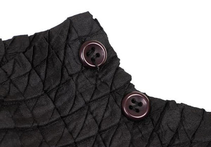 ISSEY MIYAKE Slanted Box Pleat Sleeveless Top Black Size 3
