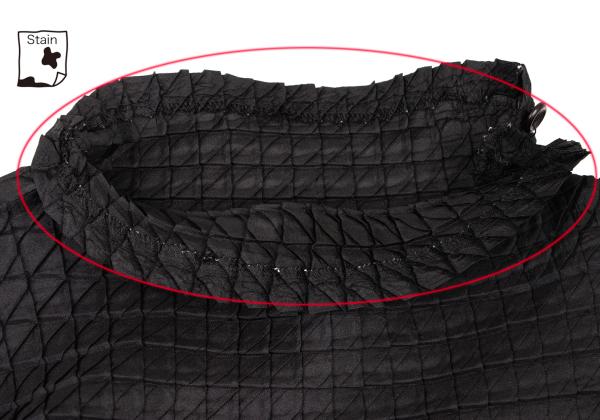 ISSEY MIYAKE Slanted Box Pleat Sleeveless Top Black Size 3