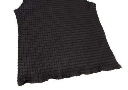 ISSEY MIYAKE Slanted Box Pleat Sleeveless Top Black Size 3