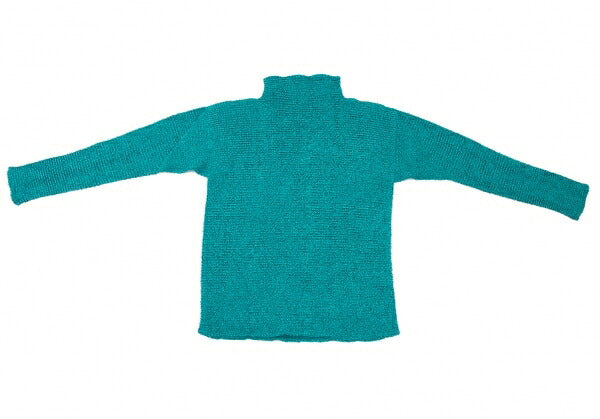 ISSEY MIYAKE Brushed Pleated High-Neck Top Blue Size 2