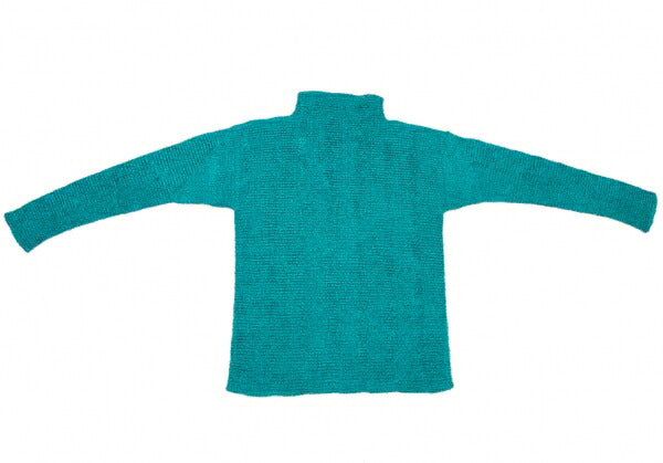 ISSEY MIYAKE Brushed Pleated High-Neck Top Blue Size 2