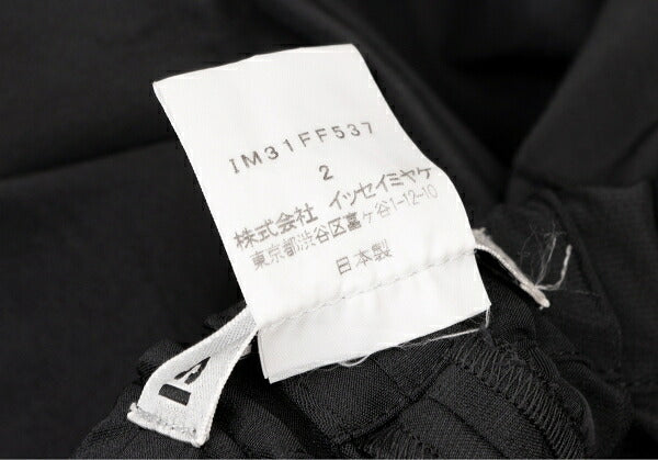 ISSEY MIYAKE Waist Side Stretch Wide Pants Black Size 2