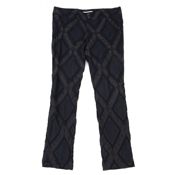ISSEY MIYAKE Diamond Pattern Nylon Poly Navy Gray Pants Size 2