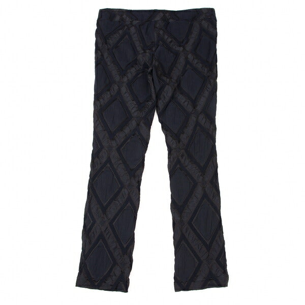 ISSEY MIYAKE Diamond Pattern Nylon Poly Navy Gray Pants Size 2