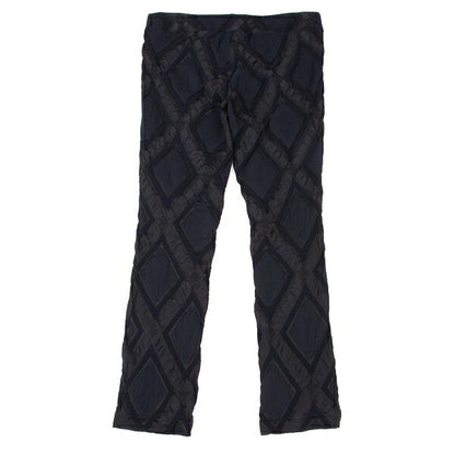 ISSEY MIYAKE Diamond Pattern Nylon Poly Navy Gray Pants Size 2