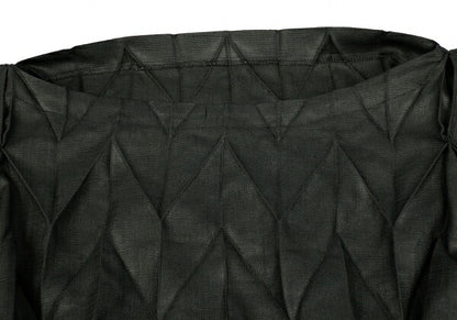 ISSEY MIYAKE FETE Pleated Boat Neck Tank Top Black Size 2