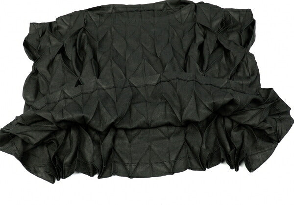 ISSEY MIYAKE FETE Pleated Boat Neck Tank Top Black Size 2