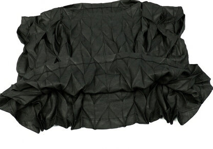 ISSEY MIYAKE FETE Pleated Boat Neck Tank Top Black Size 2