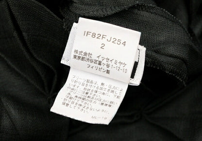 ISSEY MIYAKE FETE Pleated Boat Neck Tank Top Black Size 2