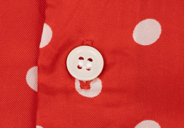COMME des GARCONS Cupro Dot Print Shirt Red/White Size S