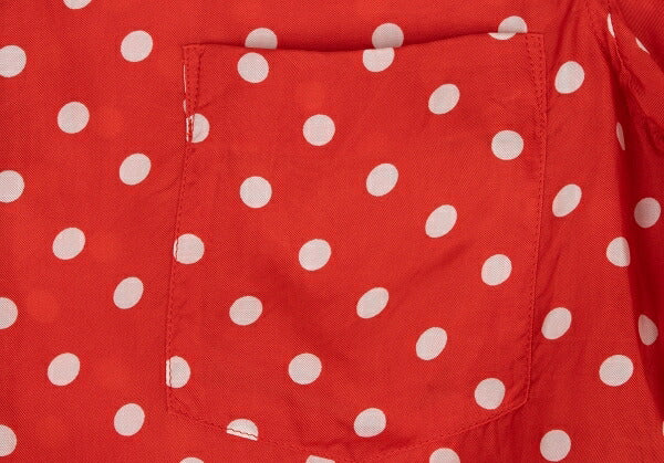COMME des GARCONS Cupro Dot Print Shirt Red/White Size S
