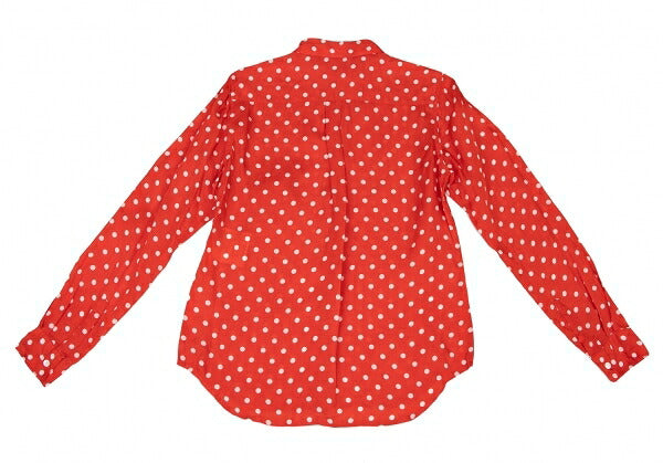 COMME des GARCONS Cupro Dot Print Shirt Red/White Size S