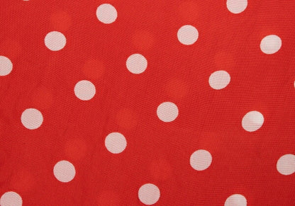 COMME des GARCONS Cupro Dot Print Shirt Red/White Size S