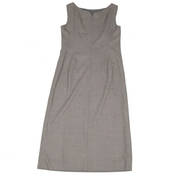 YOSHIE INABA Beaded Sleeveless Dress Gray Size 9