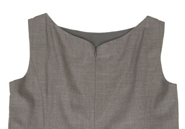YOSHIE INABA Beaded Sleeveless Dress Gray Size 9