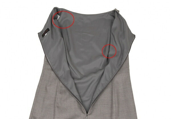 YOSHIE INABA Beaded Sleeveless Dress Gray Size 9