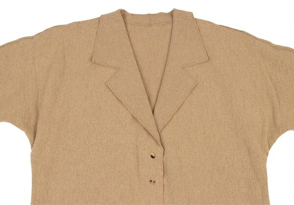 YOSHIE INABA Wool Fringe Hem Jacket Beige Size M