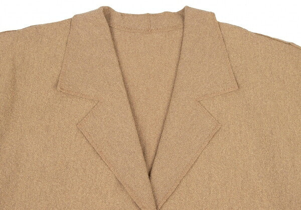 YOSHIE INABA Wool Fringe Hem Jacket Beige Size M