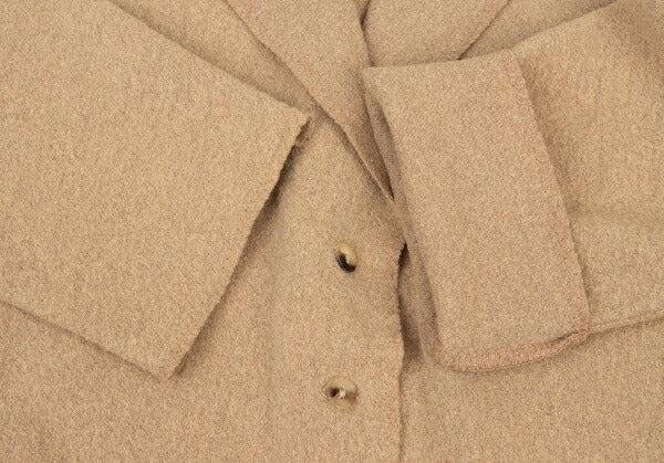 YOSHIE INABA Wool Fringe Hem Jacket Beige Size M