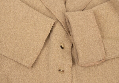 YOSHIE INABA Wool Fringe Hem Jacket Beige Size M