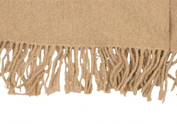 YOSHIE INABA Wool Fringe Hem Jacket Beige Size M