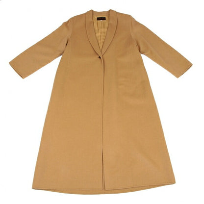 YOSHIE INABA Shaggy Wool Shawl Collar Coat Beige Size 9